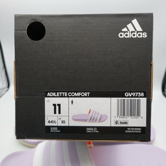 NEW Women Sz 11 Adidas Comfort Slides in Lavender GV9738 - Picture 8 of 8